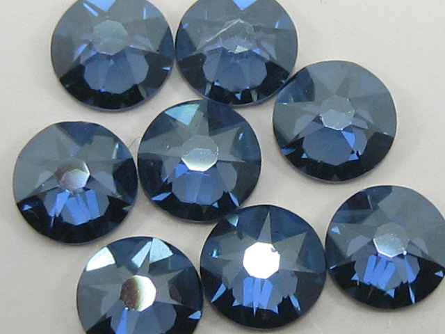 72 pcs. 20ss SAPPHIRE GOLDEN SHADOW FLATBACK European Rhinestones